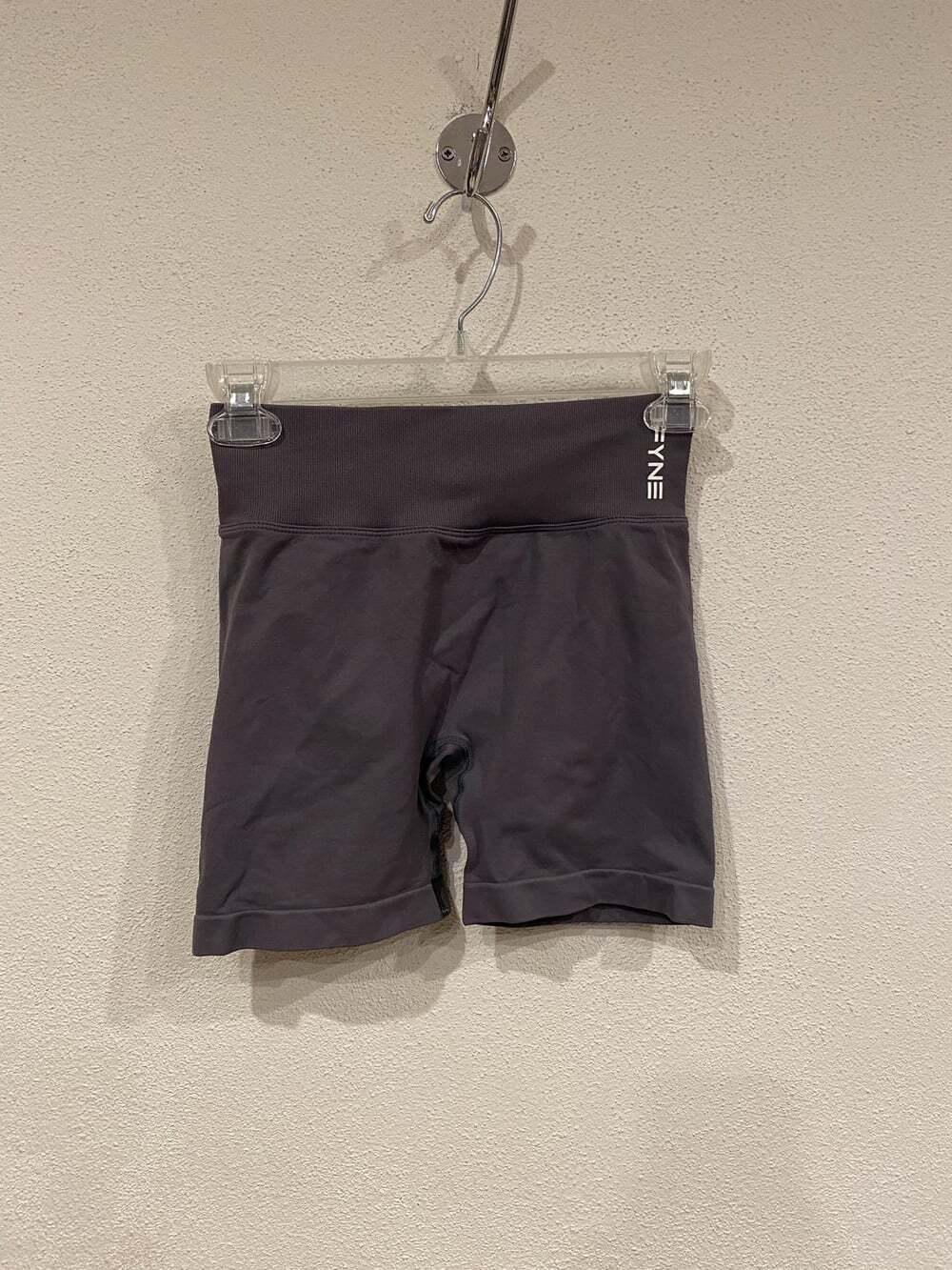 DFYNE Shorts Womens Medium Gray Biker High Rise Elastic Waist Gym Athletic